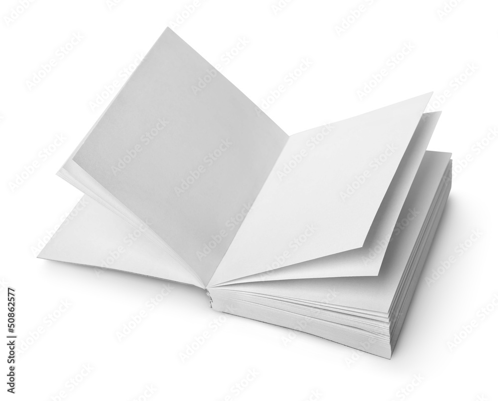 Open book with clean sheets Open book with clean sheets