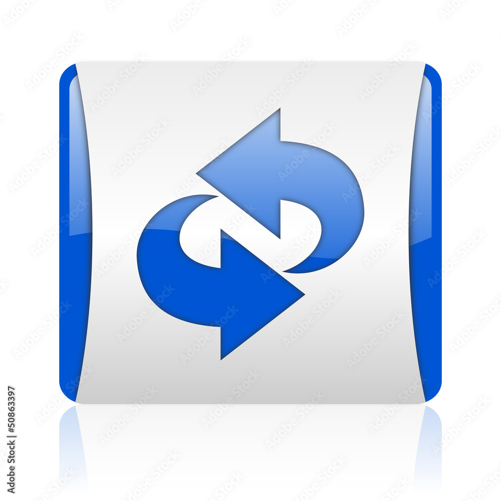rotate blue square web glossy icon rotate blue square web glossy icon