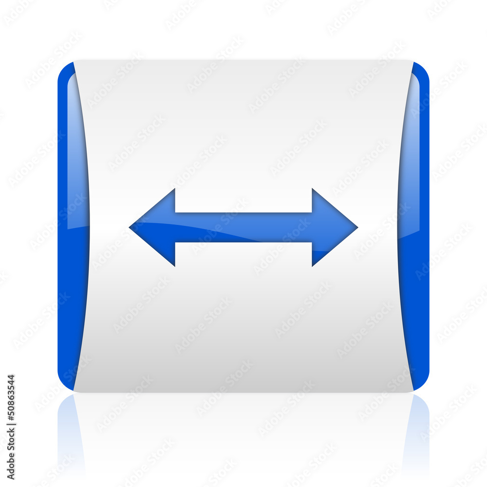 arrows blue square web glossy icon