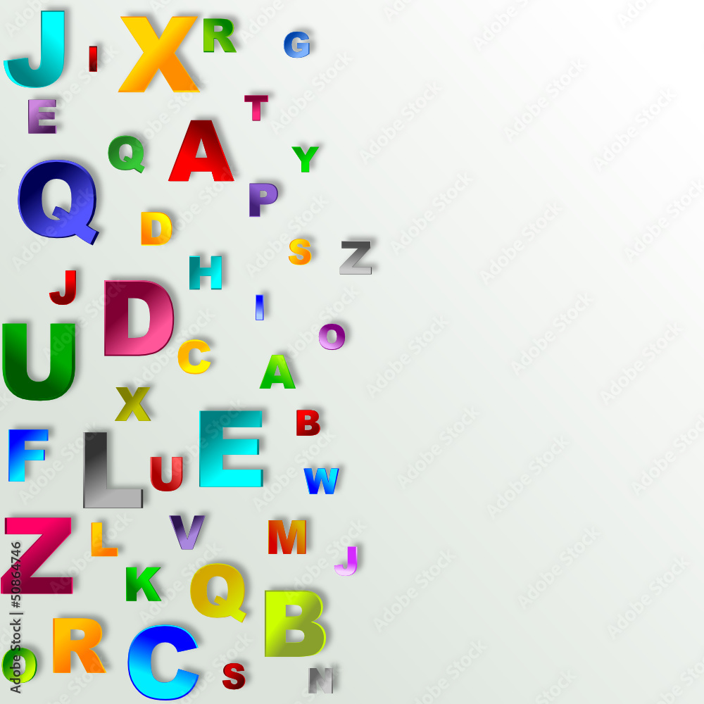 Alphabet abstract background