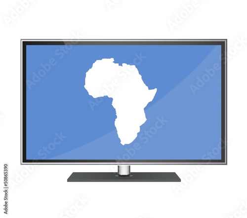 Afrique dans un écran de télévision 