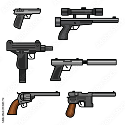 Set of guns