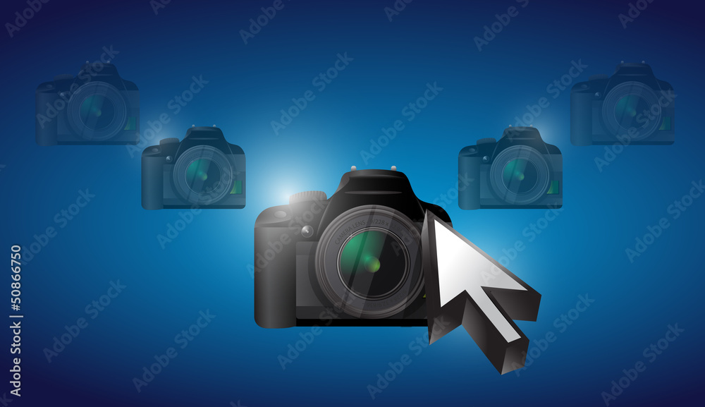camera cursor selection concept camera cursor selection concept