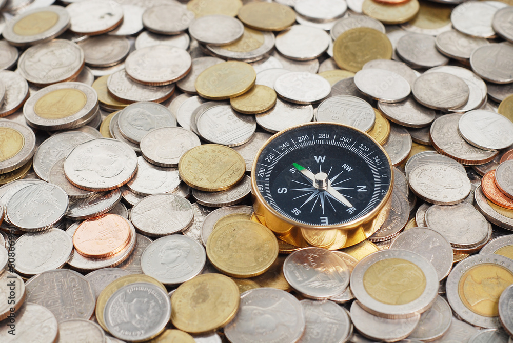 compass and money