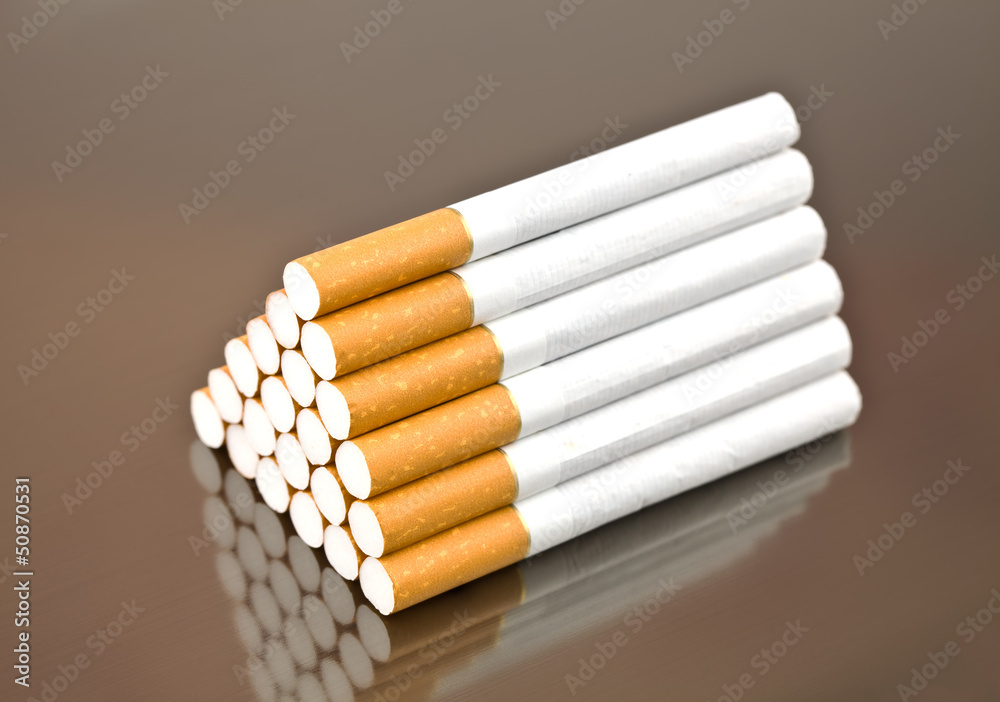 Pyramid from cigarettes