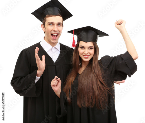 Two happy graduating studen...