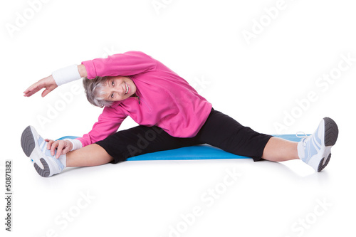 Portrait Of Senior Woman Exercising