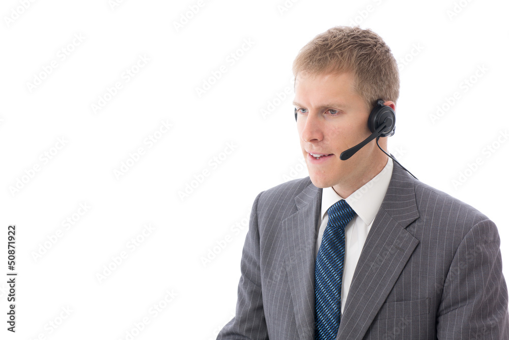 a young businessman on white background a young businessman on white background