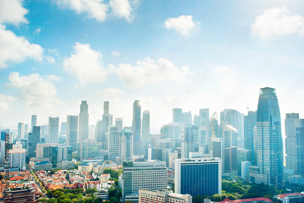 Obraz premium Urban Singapore in the morning