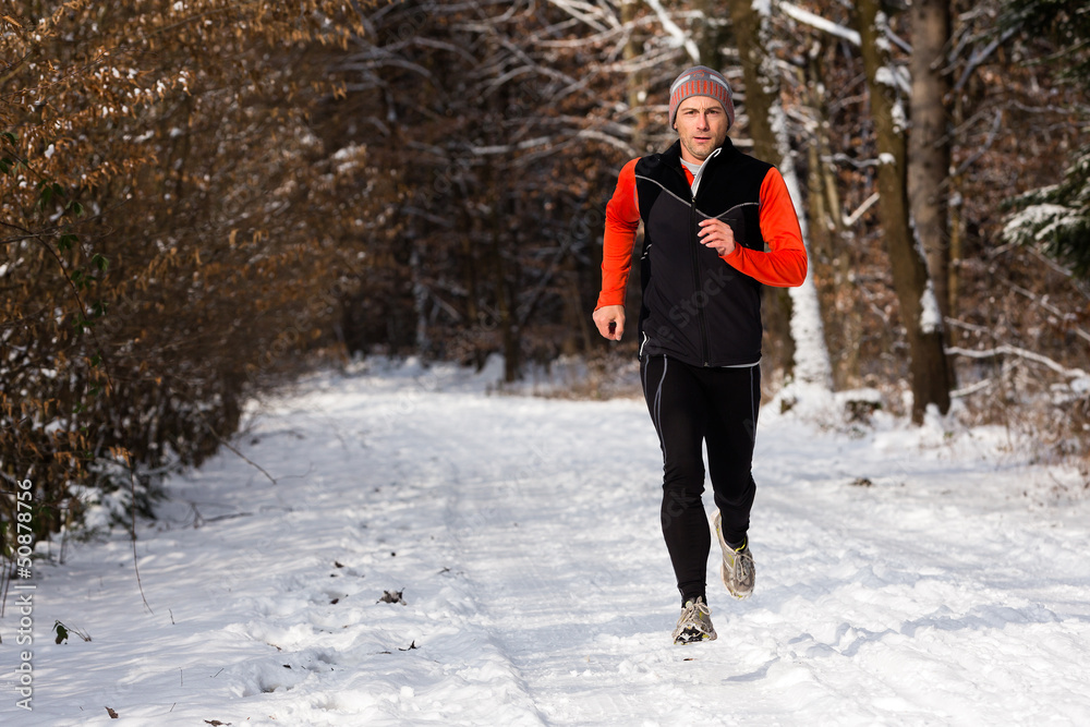 Obraz na plátně jogger im Winter
