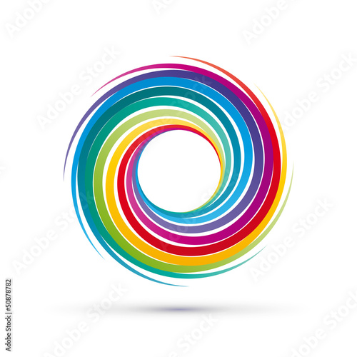 Vector Rainbow Vortex Background