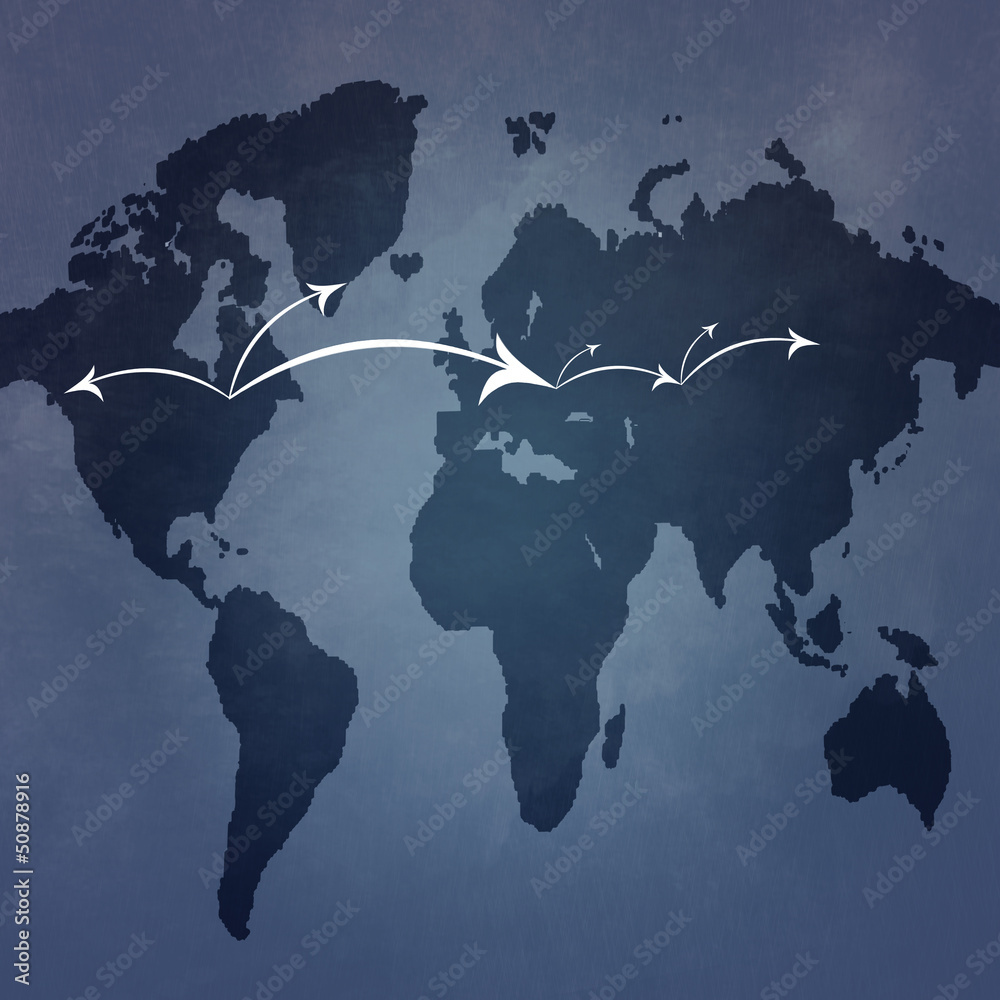 Naklejka premium conexiones internacionales