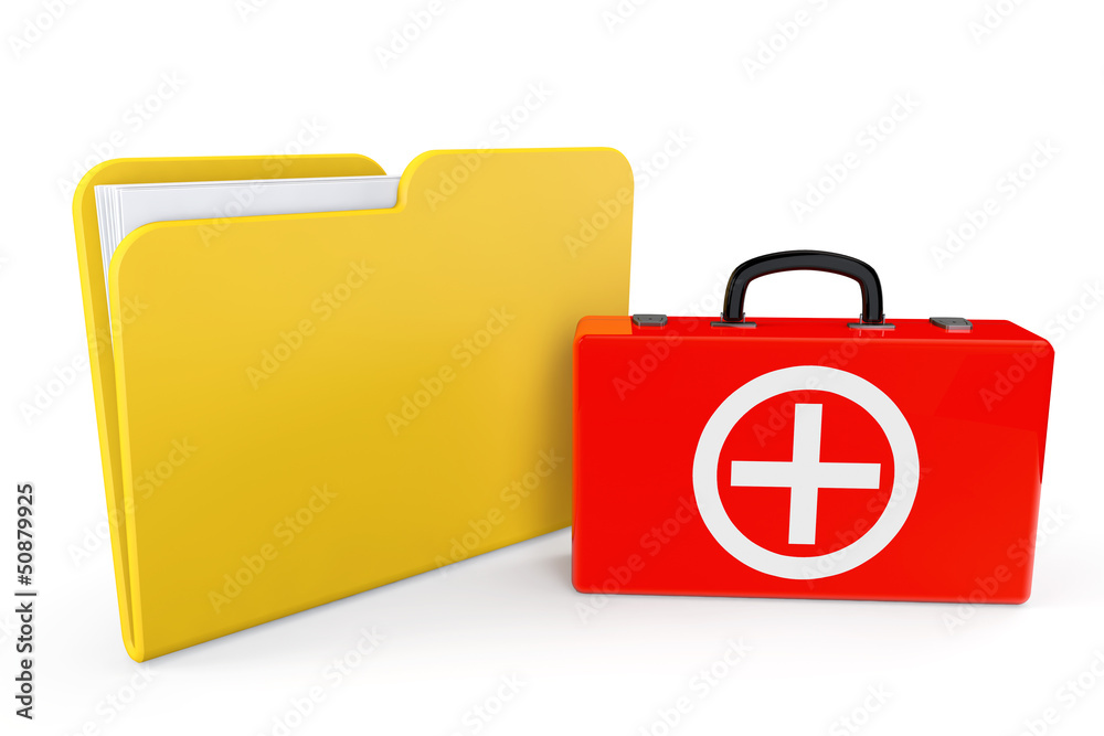 Fototapeta premium First Aid Case with Folder