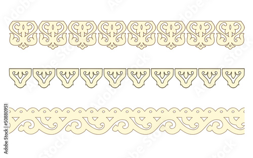 Set of wooden decorations