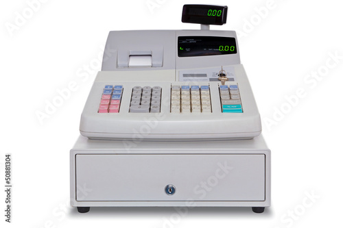 Cash Register isolated with clipping path