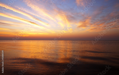 sunrise in the sea