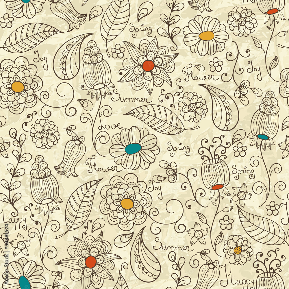 Vector Seamless Floral Patterns Vector Seamless Floral Patterns