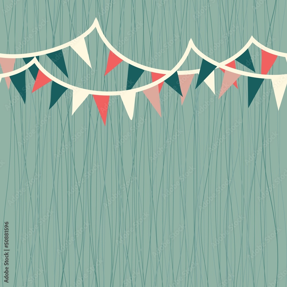 Obraz premium horizontal flags in retro blue, white and red seamless pattern