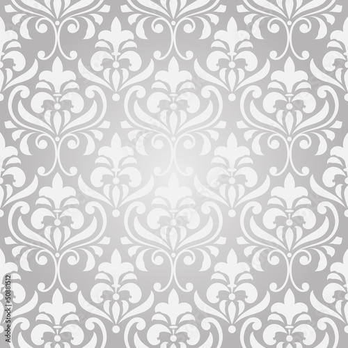 vector seamless  vintage floral  pattern on gradient background