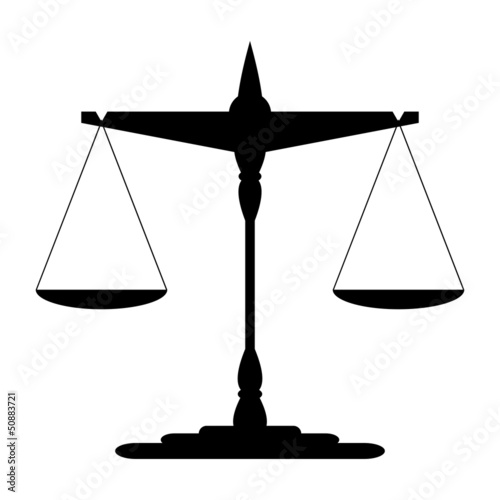 Scales of Justice. vector