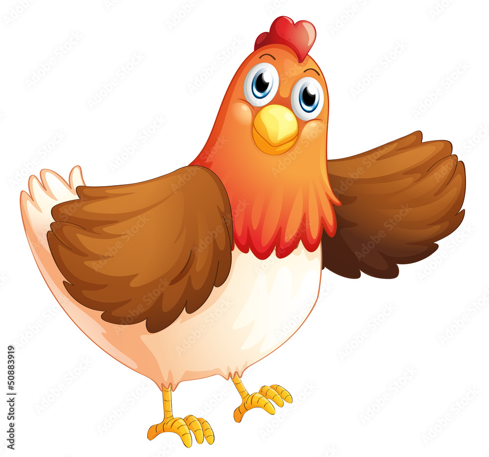 Naklejka premium A fat hen