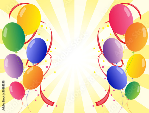 A stationery with colorful balloons
