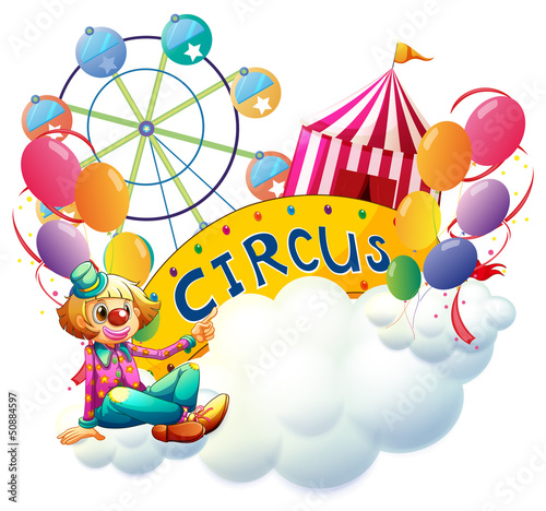 A female clown at the carnival
