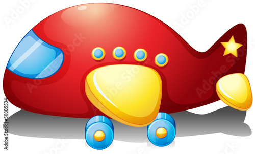 A red airplane toy
