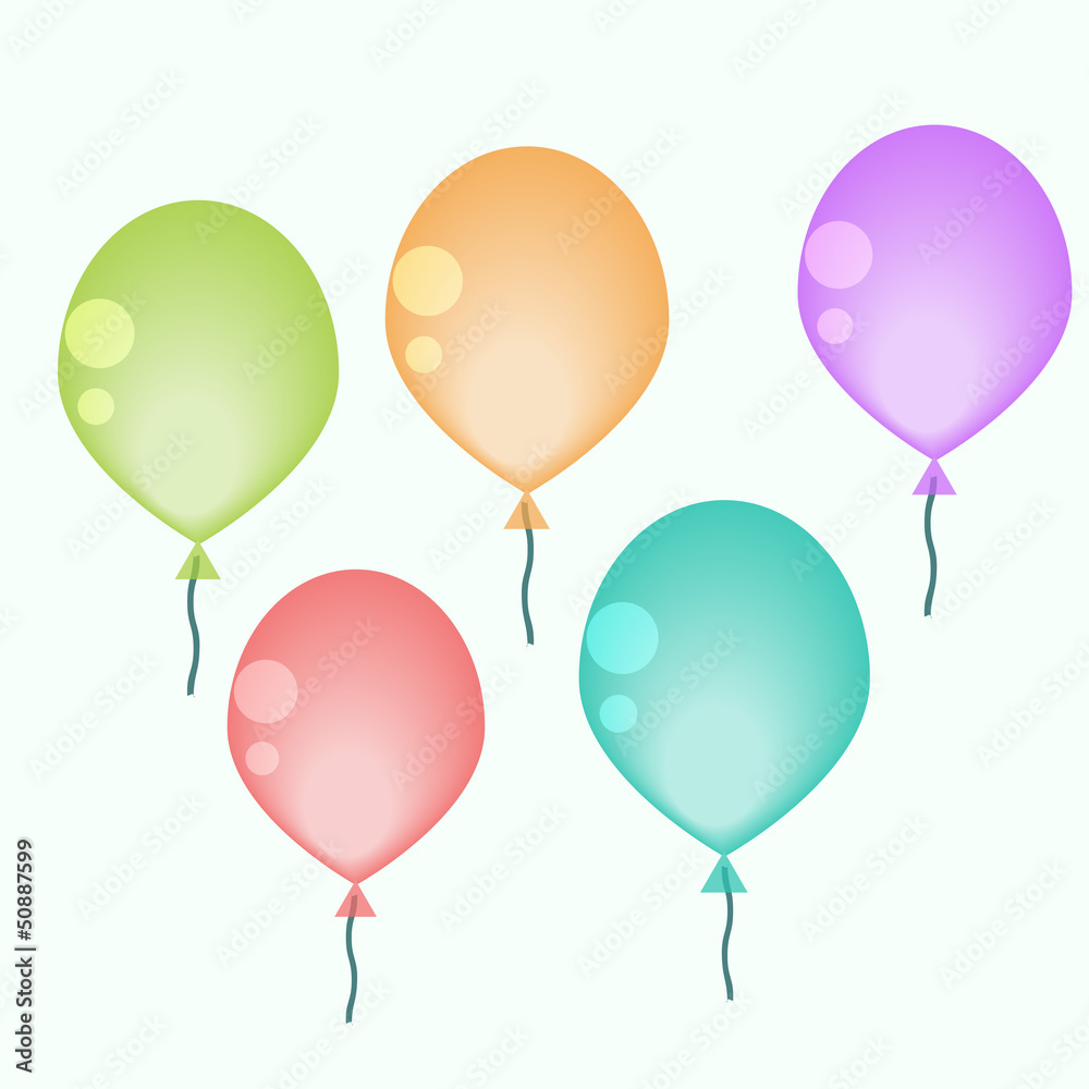 Colored balloons set