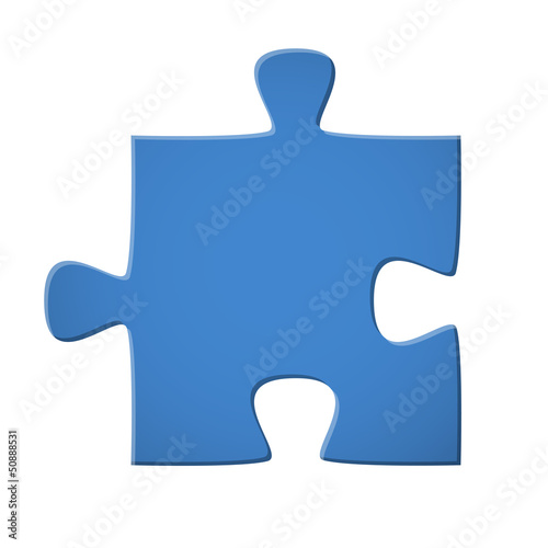 Puzzleteil blau