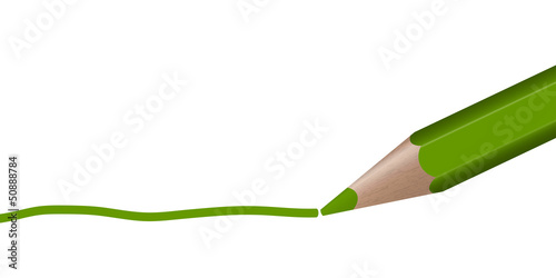grüner Stift zieht Linie