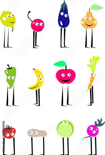 Funny fruits and vegetables