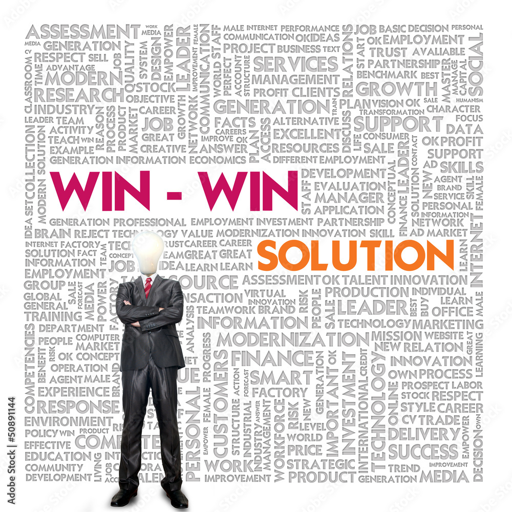 Business word cloud for business and finance concept, Win win so Business word cloud for business and finance concept, Win win so