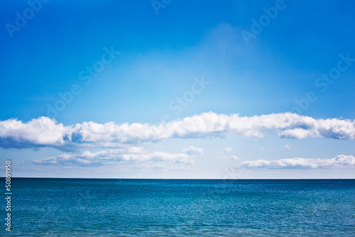 Beautiful sea and clouds sky
