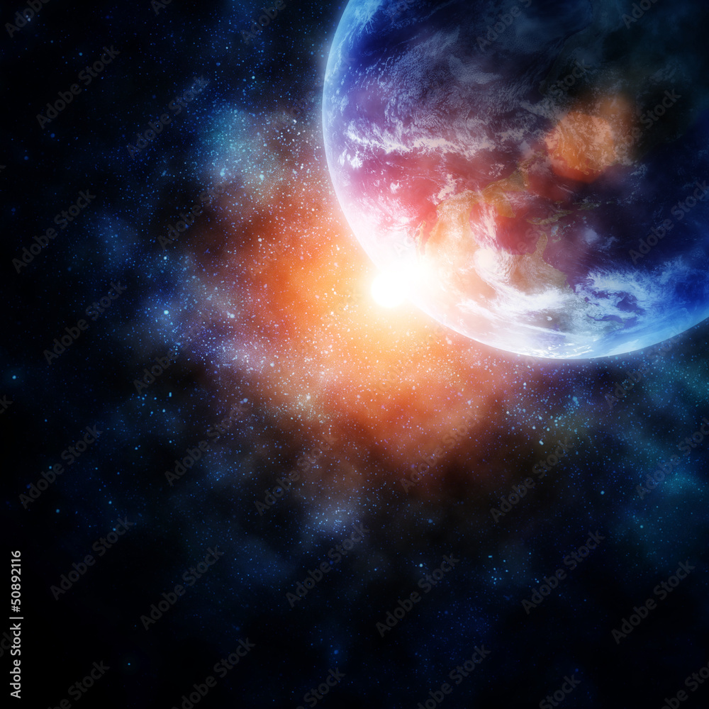 Obraz premium realistic planet earth in space