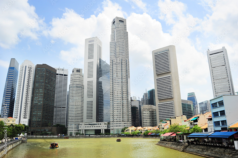 Naklejka premium Singapore river