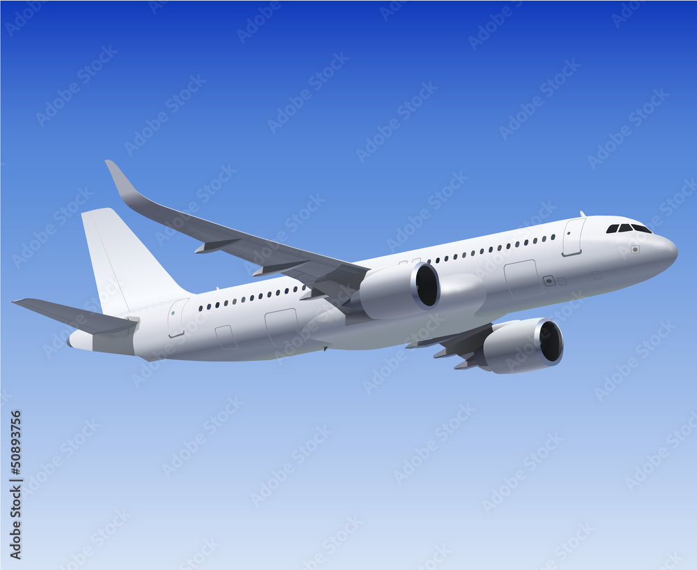 airplane on blue sky - avion dans le ciel - flugzeuge am Himmel