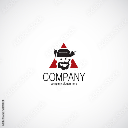 Man in hat ushanka business company logo