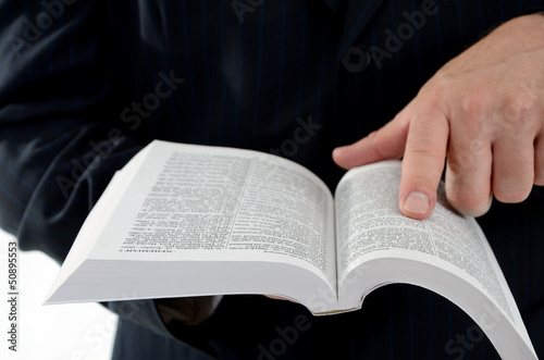 Preacher with bible