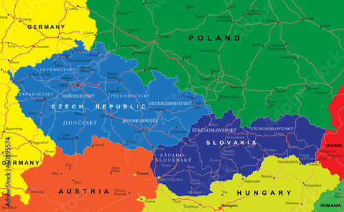 Czech and Slovak Republics map