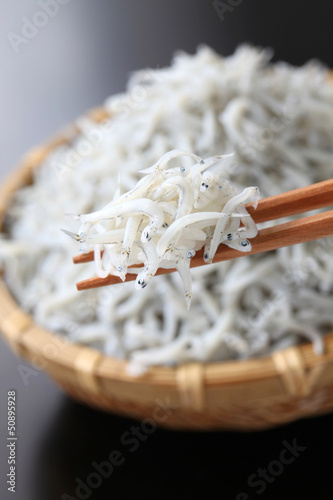 Canvas-taulu boiled whitebait, japanese food
