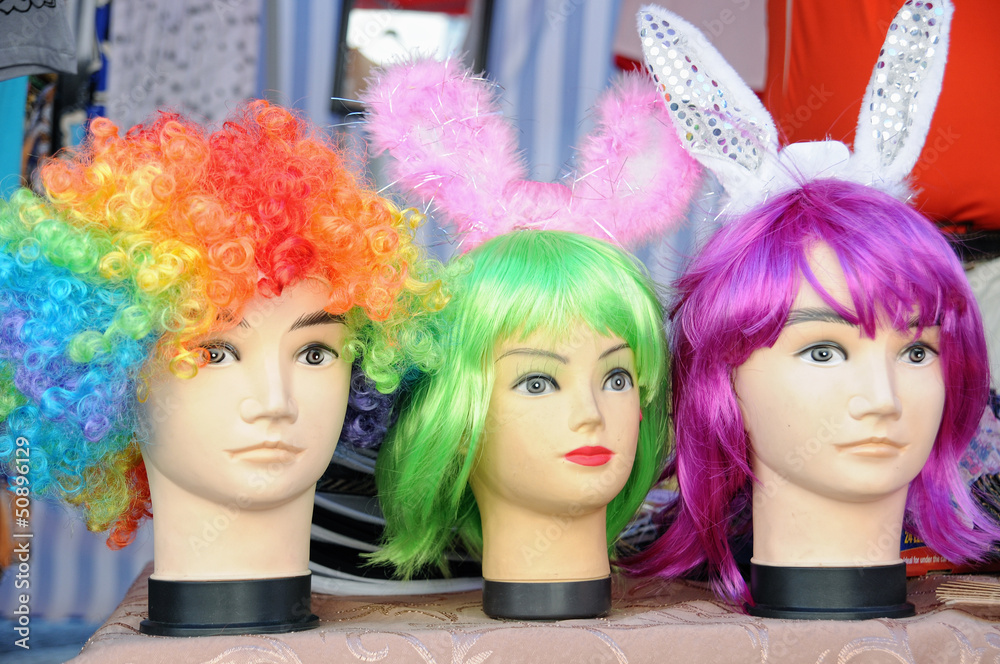 colorful funny wigs