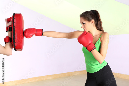 Young beautiful woman with ...