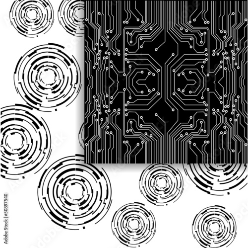 technology abstract background - vector illustration