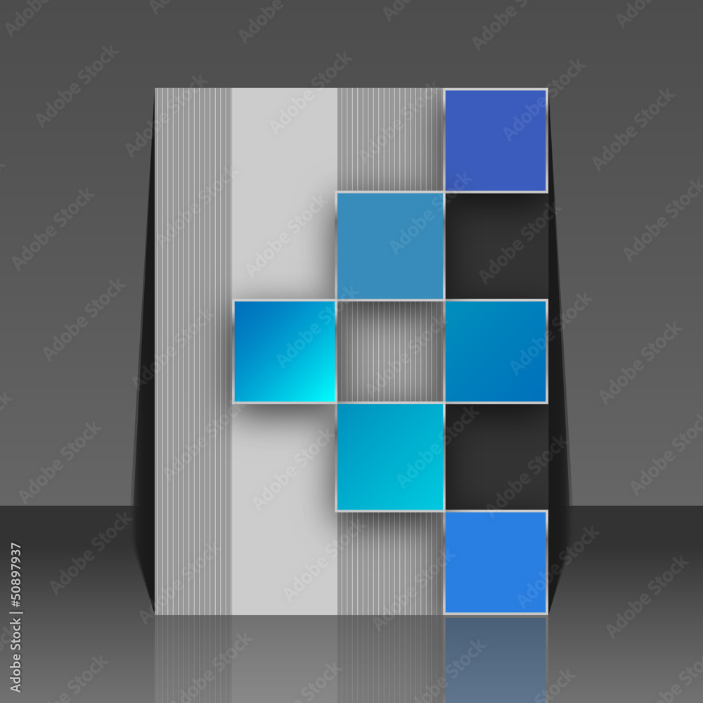 Obraz premium Seamless blocks vector background - flyer design