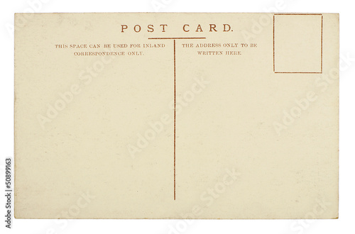 Blank Postcard Isolated on White Background