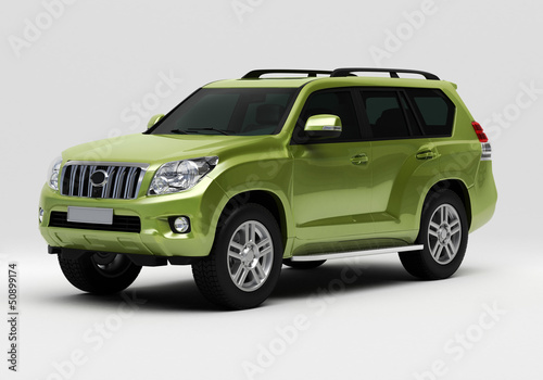 Off-road vehicle in studio