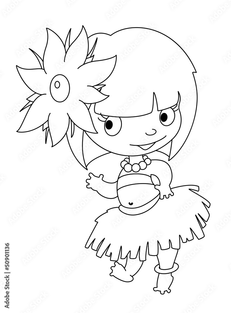 Obraz premium little dancer outlined