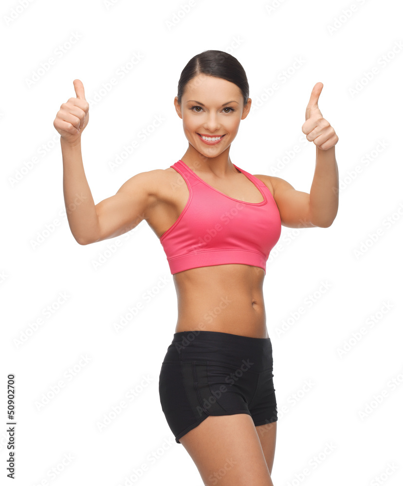 beautiful sporty woman