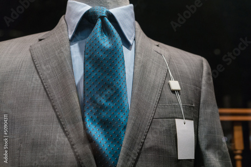 Light Gray Checkered Jacket With A Blank Tag